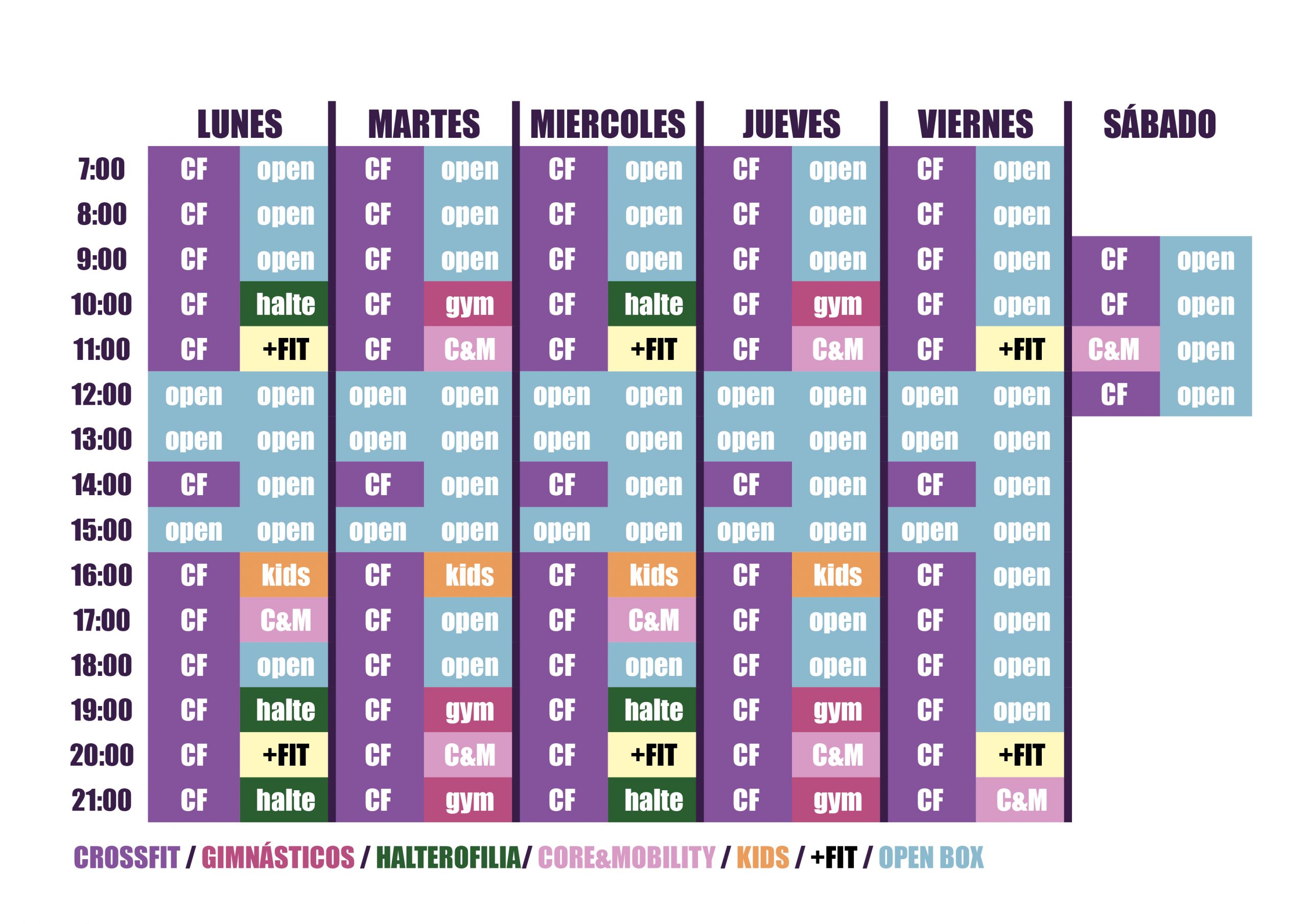 Horarios Y Tarifas Crossfit Morado