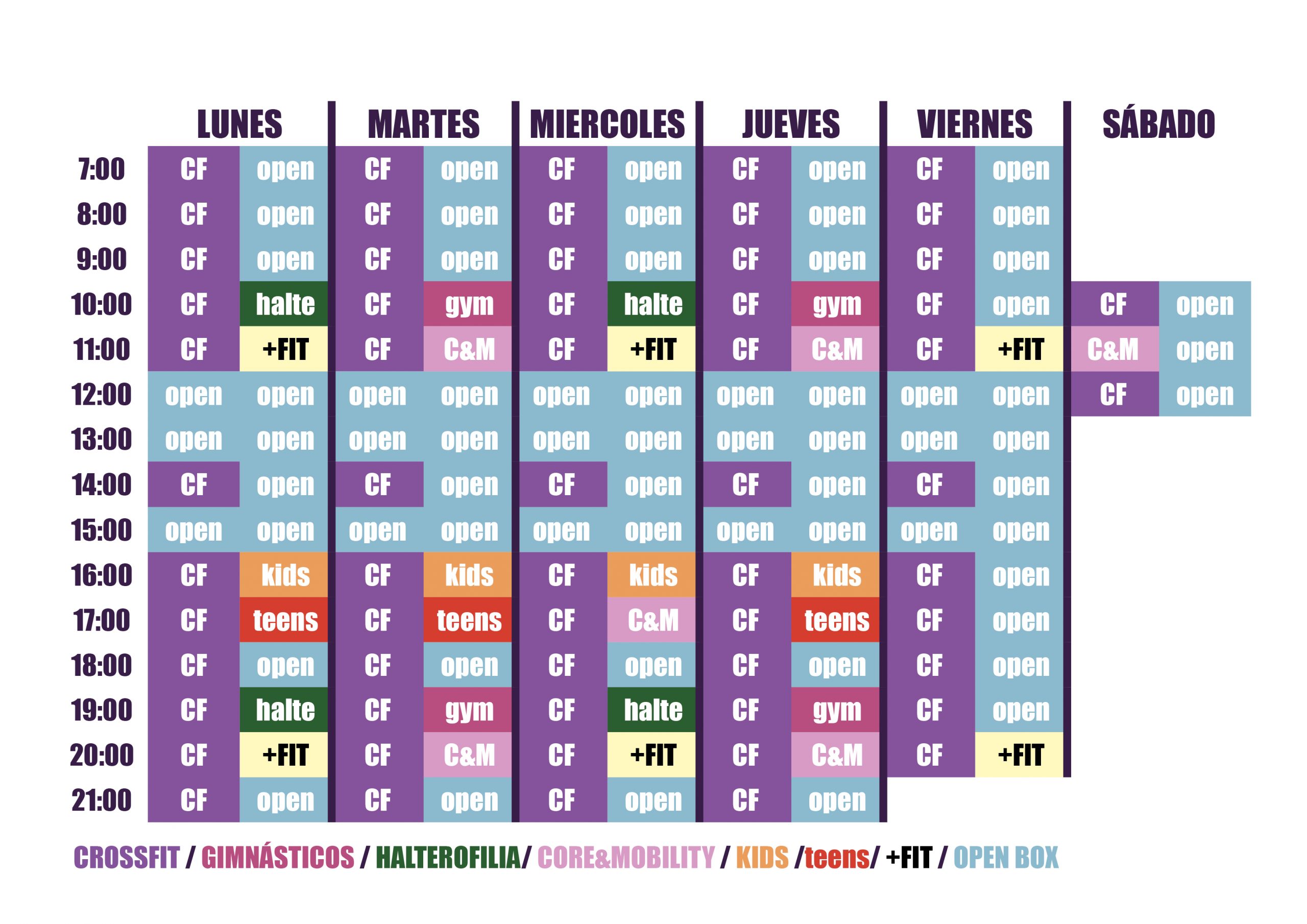 Horarios Y Tarifas Crossfit Morado